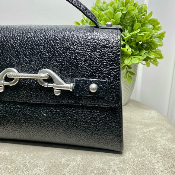Rebecca Minkoff Black Lou Top-Handle Crossbody w/ Silver-tone Hardware - Picture 4 of 11